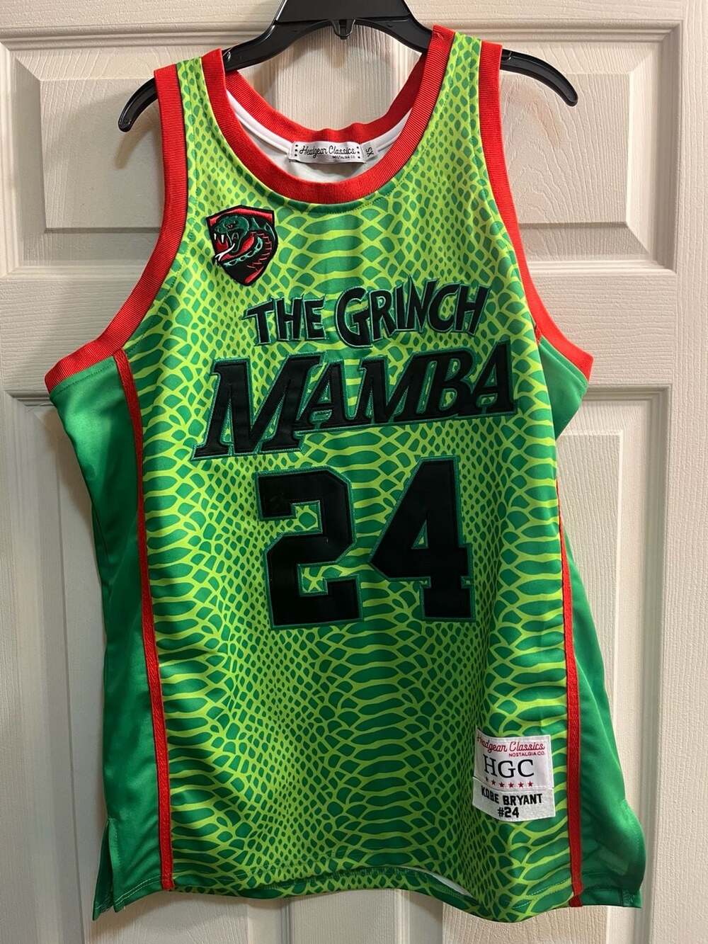 Headgear Classics The Grinch Mamba Kobe Bryant #24 Basketball Jersey XS
